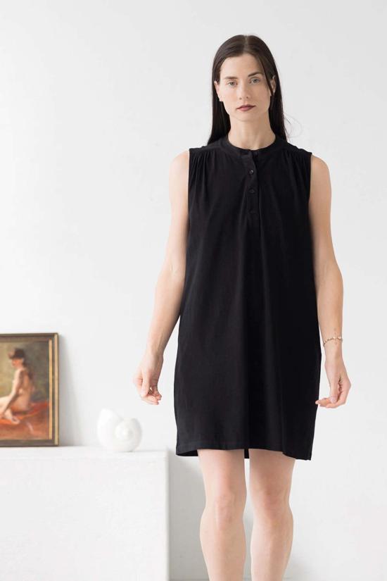  Salua Lingerie 튜닉 살루아 란제리 아이샤 릴렉스드 슬리브리스 슬립 미니  블랙 - OTHER BRANDS