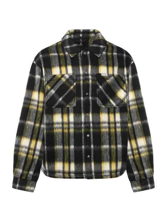  리프레젠트 무스탕 질감이 살아있는 오버셔츠 제트 블랙