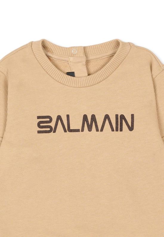  [키즈] 발망 풀오버 키즈 스웨트셔츠 베이지 - BALMAIN
