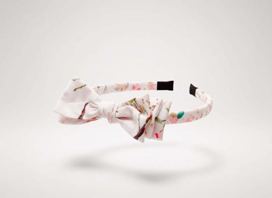  [키즈] Piper&Cloth 헤어 액세서리 쓰리 리틀 보우 헤어밴드 수채화 카멜리아 - PIPER&CLOTH