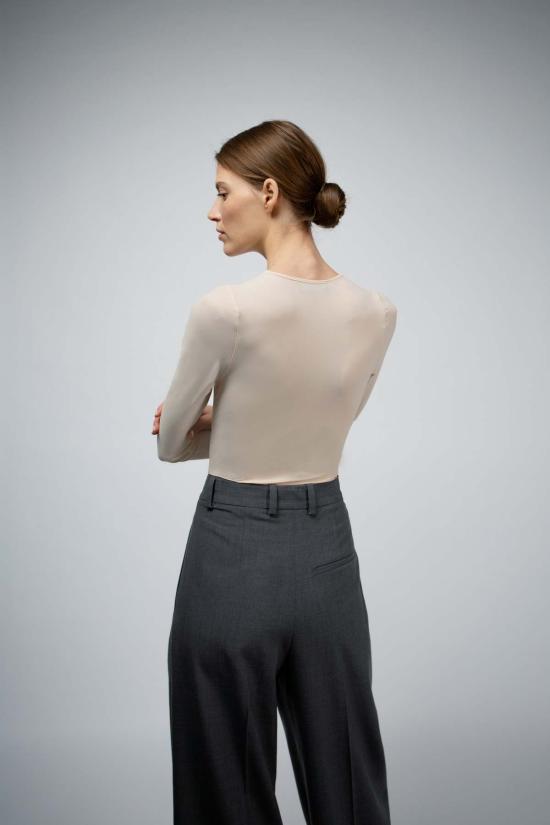  산티클레르 바디수트 티셔츠 산티클러 노바 더블 레이어 V넥 바디수트 폼 - SANTICLER