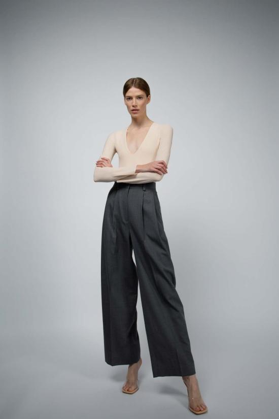  산티클레르 바디수트 티셔츠 산티클러 노바 더블 레이어 V넥 바디수트 폼