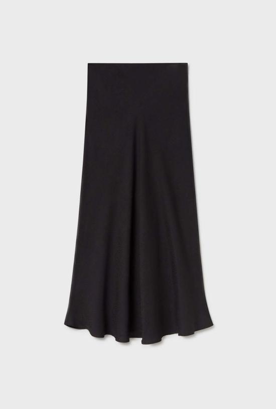  실크 런드리 롱 스커트 롱 바이어스컷 스커트 코랄 자카드