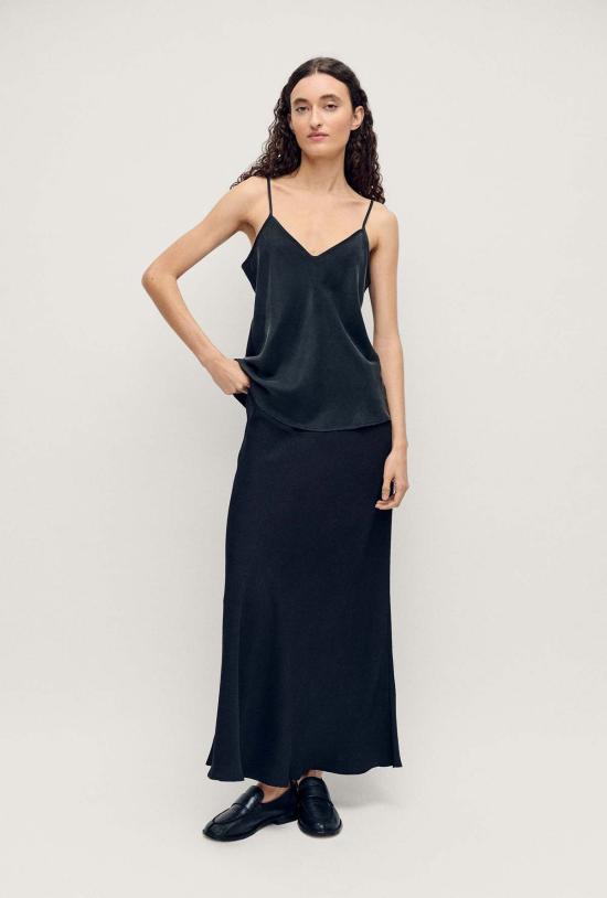  실크 런드리 롱 스커트 롱 바이어스컷 스커트 코랄 자카드 - SILK LAUNDRY