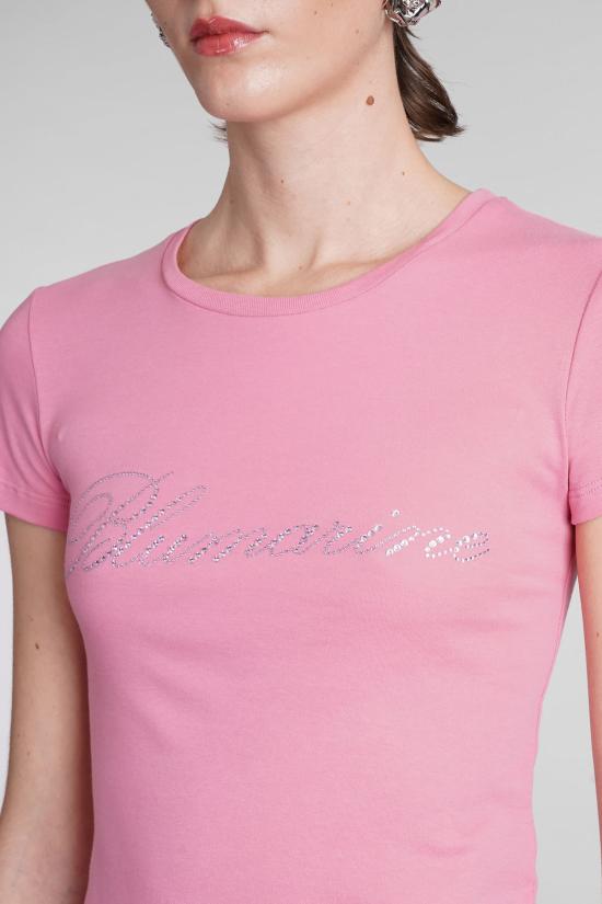  블루마린 반팔 티셔츠 티셔츠 로즈핑크 - BLUMARINE