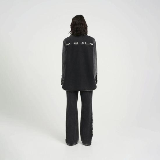  게스투즈 데님 팬츠 Gestuz Zuva 청바지 다크 그레이 워시드 - GESTUZ