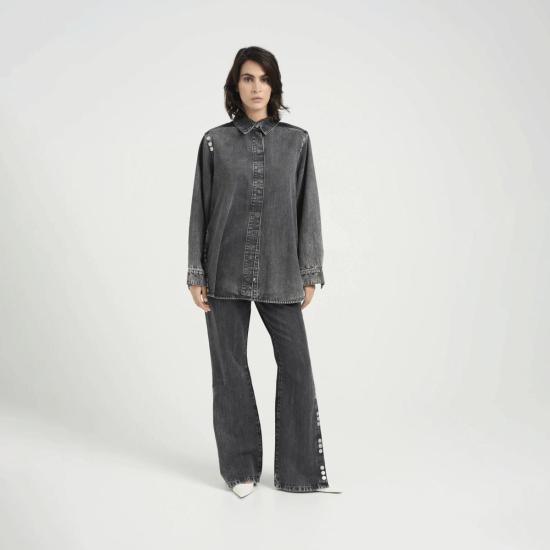  게스투즈 데님 팬츠 Gestuz Zuva 청바지 다크 그레이 워시드