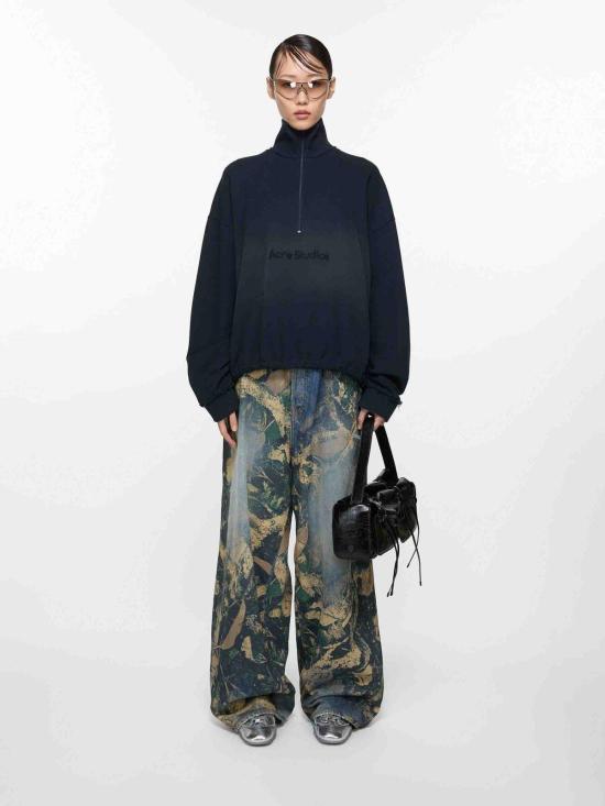  아크네 스튜디오 데님 팬츠 와이드 레그 데님 진 브라운