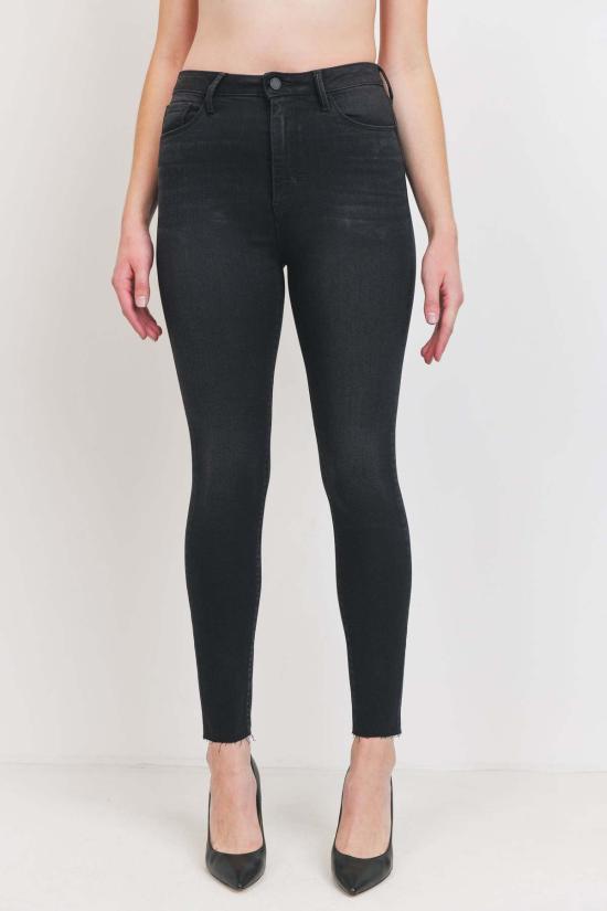  저스트 블랙 데님 데님 팬츠 소프트 시저 스키니 진 최종 세일 - JUST BLACK DENIM