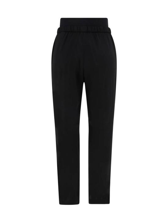  파비아나 필리피 스트레이트 팬츠 블랙 루즈핏 팬츠 (톤온톤 엘라스틱 허리밴드) 825 - FABIANA FILIPPI