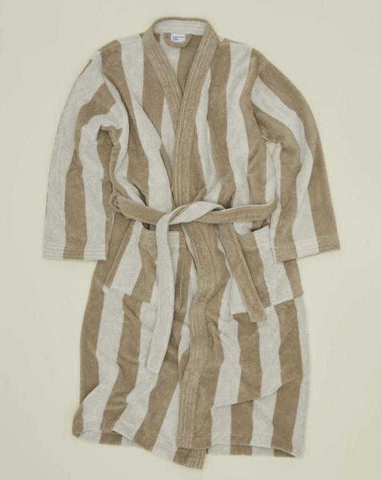  Local Shade 라운지 웨어 로컬 셰이드 심플 스트라이프 테리 소재 목욕가운 - LOCAL SHADE