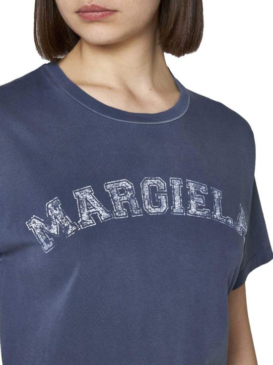  마르지엘라 반팔 티셔츠 메종  크루넥 티셔츠 (로고 레터링 프린트) 469 - MAISON MARGIELA