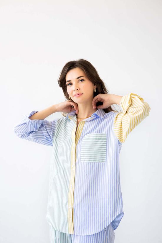  Salua Lingerie 라운지 웨어 살루아 란제리 아말피 스트라이프 리조트 풀 길이 세트 - OTHER BRANDS