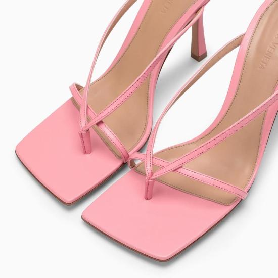  보테가베네타 샌들 보테가 베네타 스퀘어 토 스트랩  블로섬 - BOTTEGA VENETA