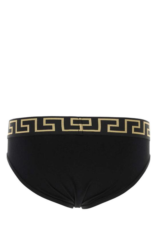  베르사체 팬티 스트레치 코튼 브리프 세트 블랙/화이트/골드 - VERSACE
