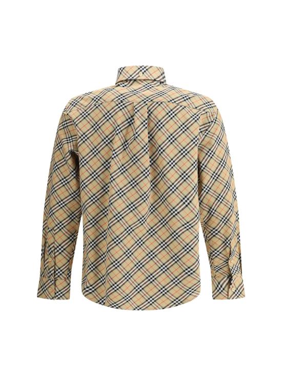  버버리 긴팔 셔츠 아르키비오 체크 셔츠 샌드 Ip 체크 - BURBERRY