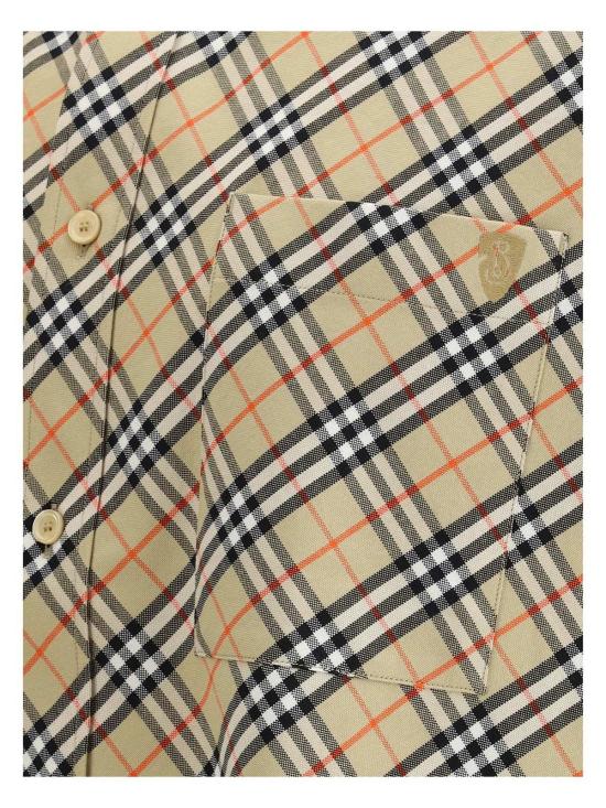  버버리 긴팔 셔츠 아르키비오 체크 셔츠 샌드 Ip 체크 - BURBERRY