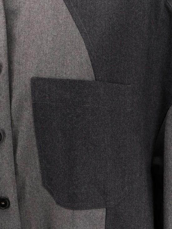  스텔라 맥카트니 셔츠 스텔라 매카트니 오버사이즈 울 셔츠 애쉬 그레이 - STELLA MCCARTNEY