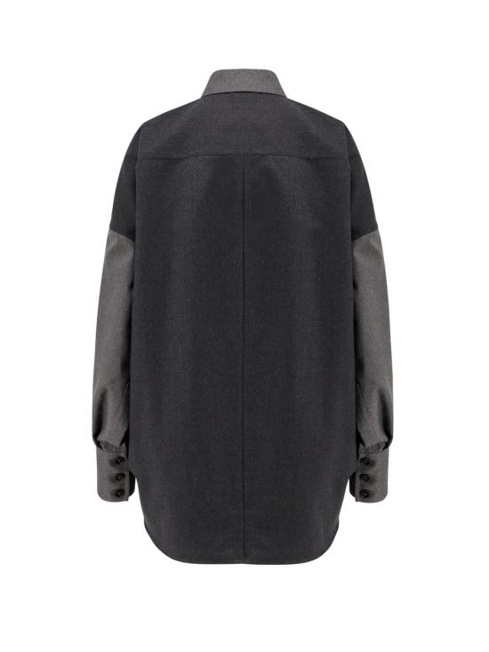  스텔라 맥카트니 셔츠 스텔라 매카트니 오버사이즈 울 셔츠 애쉬 그레이 - STELLA MCCARTNEY
