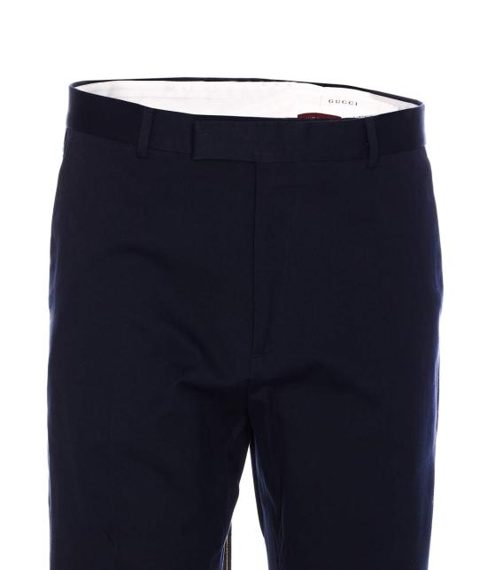  구찌 스트레이트 팬츠 웹 디테일  어반 블루 E 믹스 - GUCCI
