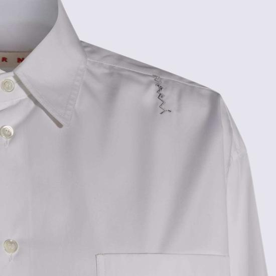  마르니 셔츠 코튼 셔츠 화이트 - MARNI