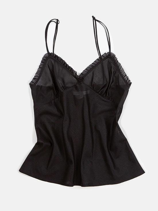  에리카 타노브 캐미솔 에리카 타노프 길다 코튼  블랙