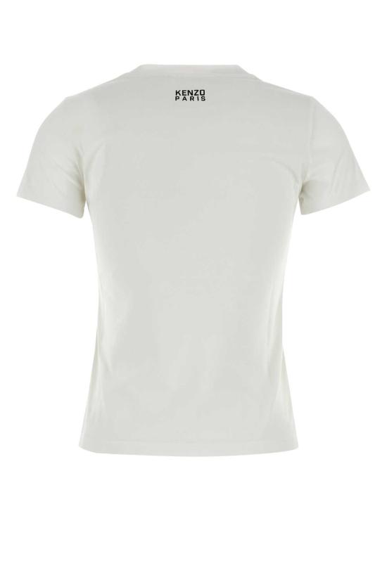 겐조 반팔 티셔츠 켄조 해피 타이거 티셔츠 오프 화이트 - KENZO
