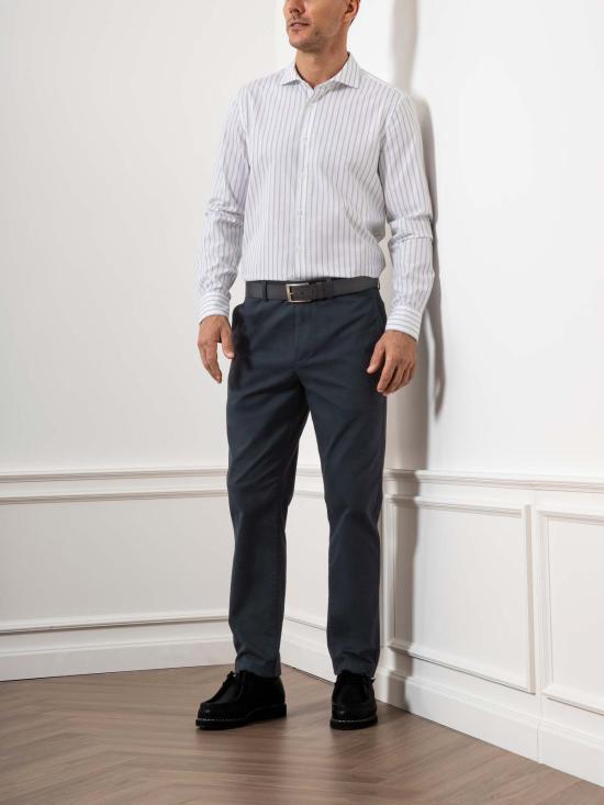  O.N.S 긴팔 셔츠 아서 트랙 스트라이프 셔츠 밝은 흰색/중간 파란색 스트라이프 - OTHER BRANDS