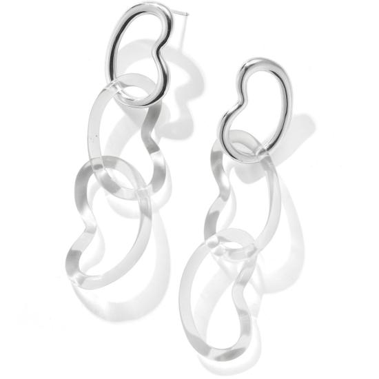  제인 다렌스부르그 이어링 제인 다렌스버그 트리플 빈 클리어 실버 - JANE DARENSBOURG