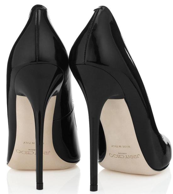  지미추 힐/펌프스 아누크 페이턴트 레더 포인티 토 펌프스 블랙 - JIMMY CHOO