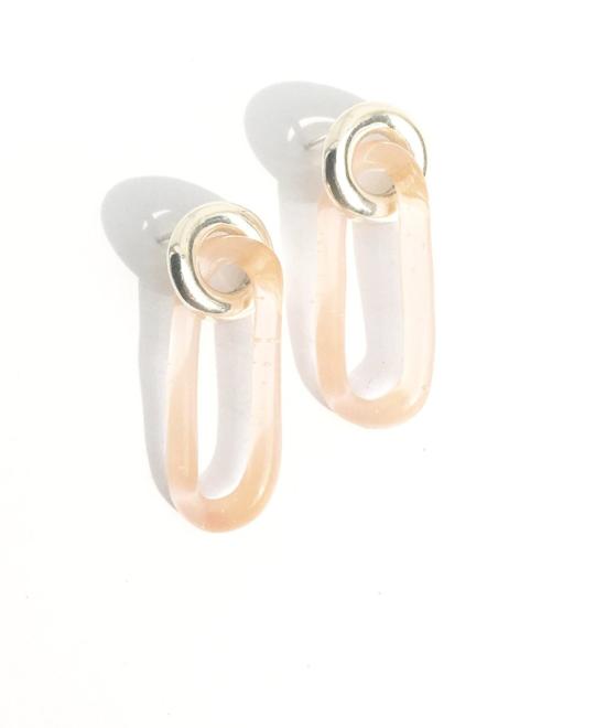  제인 다렌스부르그 이어링 제인 다렌스버그 스몰 서클 오벌 스터드 핑크