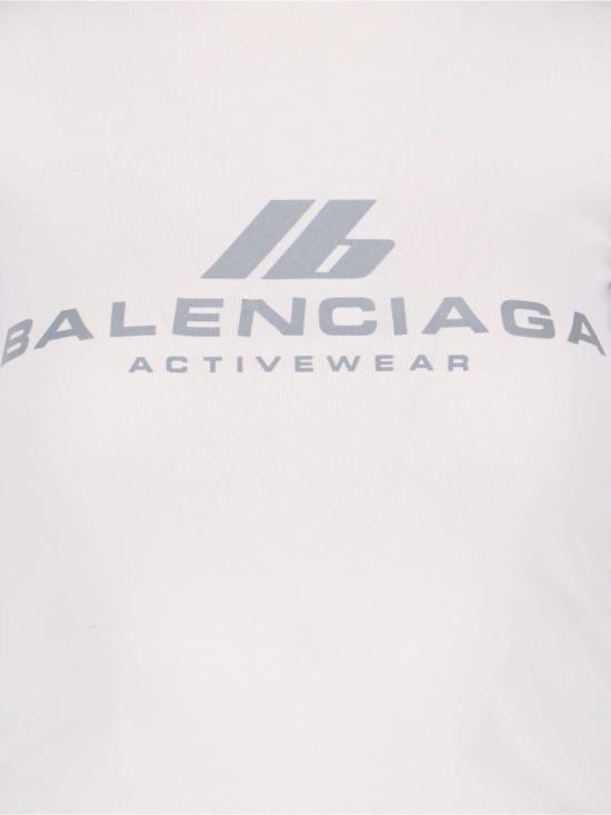  발렌시아가 반팔 티셔츠 액티브웨어 티셔츠 화이트 - BALENCIAGA