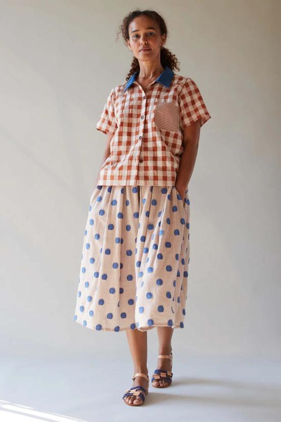  카론 칼라한 미디 스커트 캐론 캘러핸 기아 스커트 코스트 클립 도트 - CARON CALLAHAN