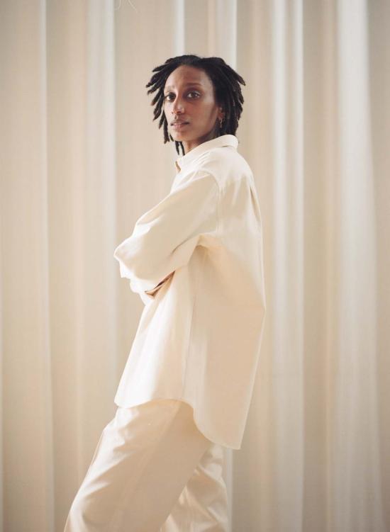  요코 사카모토 스트레이트 팬츠 사카모토 요코 더블 플리츠 팬츠 - YOKO SAKAMOTO