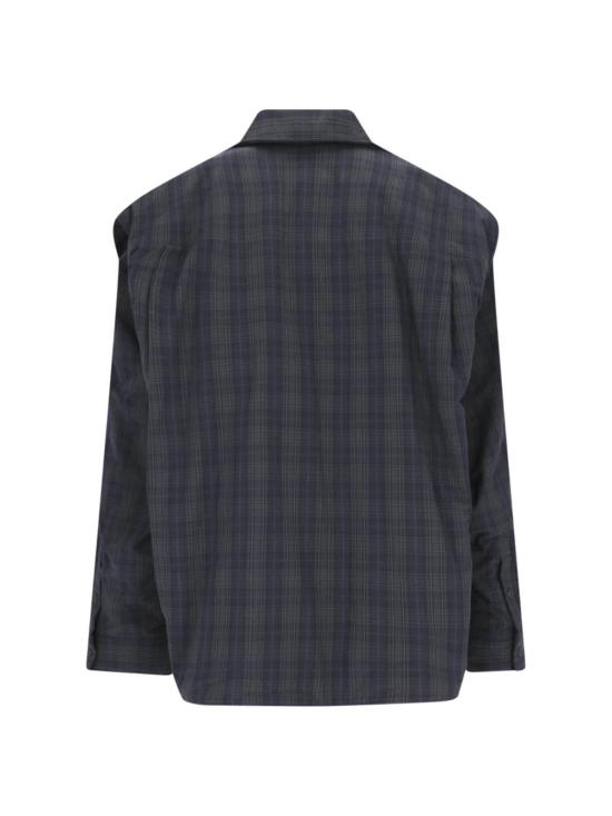  발렌시아가 셔츠 셔츠 (탈착식 소매 포함, 블루) - BALENCIAGA