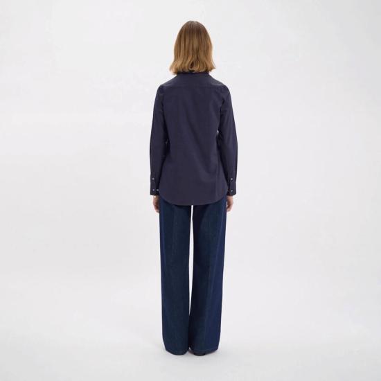  이네스 드 라 프레상쥬 블라우스 Ines De La Fressange 마틴 셔츠 네이비/화이트 - INES DE LA FRESSANGE