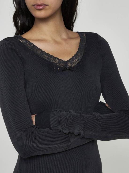  발렌시아가 롱 원피스 코튼 맥시 드레스 블랙 - BALENCIAGA