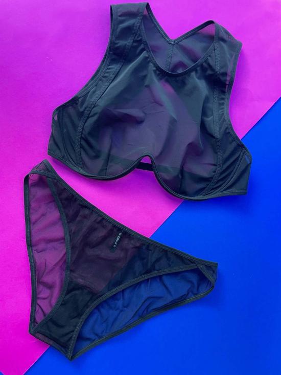  라 피유 도 브라 라 필레 도 푸투라 하이넥  블랙 - LA FILLE D'O