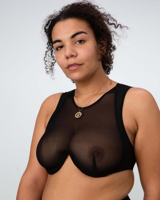  La Fille D'o 브라 라 필레 도 푸투라 하이넥  블랙 - OTHER BRANDS