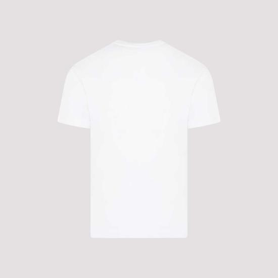  스톤 아일랜드 반팔 티셔츠 코튼 티셔츠 화이트 - STONE ISLAND