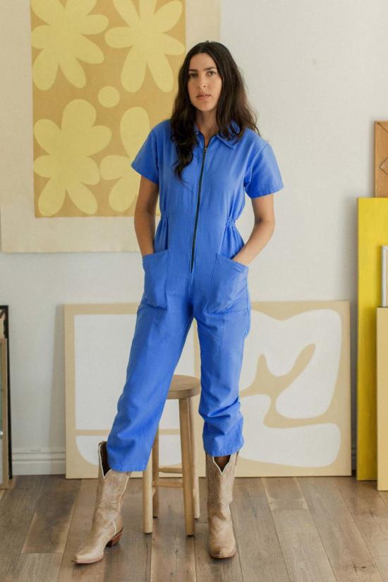  노블 점프수트 성인용 작업복 프렌치 블루 - NOBLE