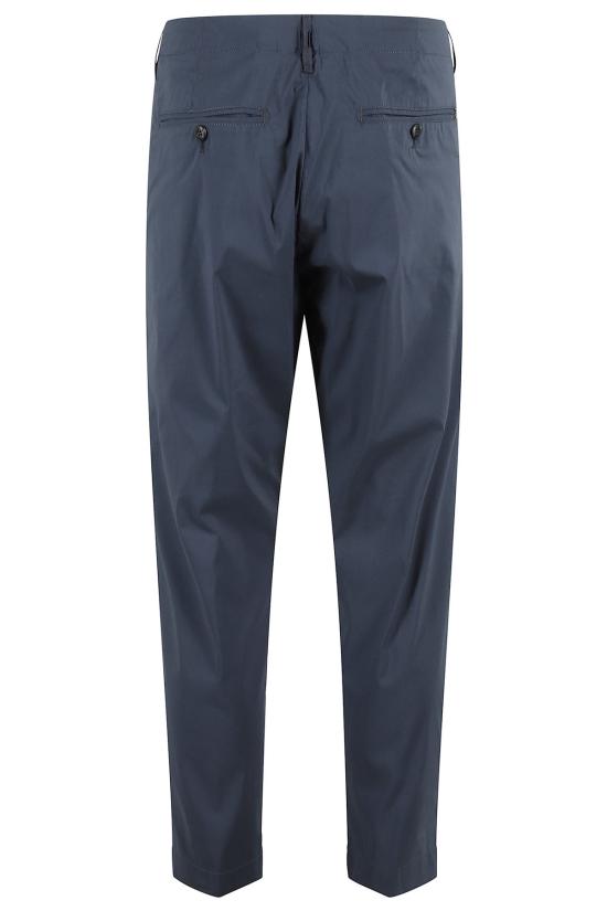  돈답 스트레이트 팬츠 Dondup Ben Poplin 바지 Blu scuro - DONDUP