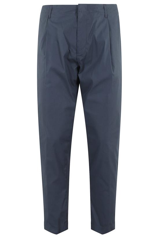  돈답 스트레이트 팬츠 Dondup Ben Poplin 바지 Blu scuro