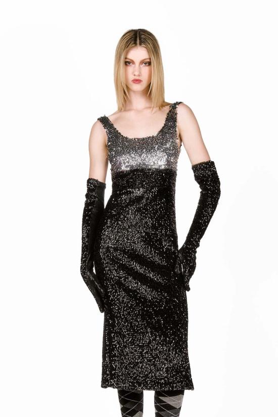  안나 수이 장갑 버글 비즈 시퀸 롱 글러브 - ANNA SUI