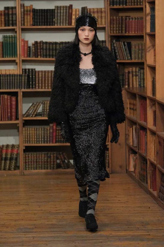  안나 수이 장갑 버글 비즈 시퀸 롱 글러브 - ANNA SUI