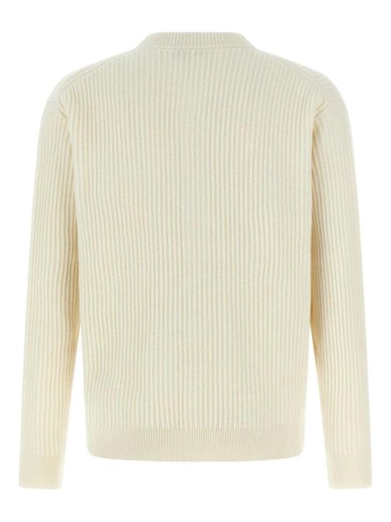  메종키츠네 가디건 메종 키츠네 폭스 헤드 울 골지  에크루 - MAISON KITSUNE