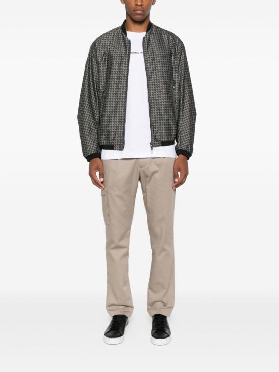  엠포리오 아르마니 봄버 자켓 올오버 로고 봄버 재킷 블랙 - EMPORIO ARMANI