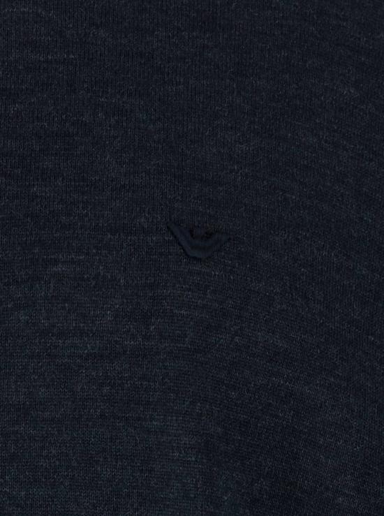  엠포리오 아르마니 스웨터 다크 그레이 크루넥  (스트라이프 디테일) - EMPORIO ARMANI