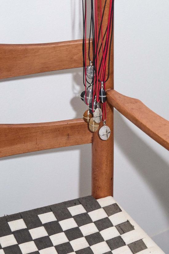  나탈리 마툴랭 목걸이/팬던트 Nathalie Mathoulin 스톤 펜던트 카라멜 - NATHALIE MATHOULIN