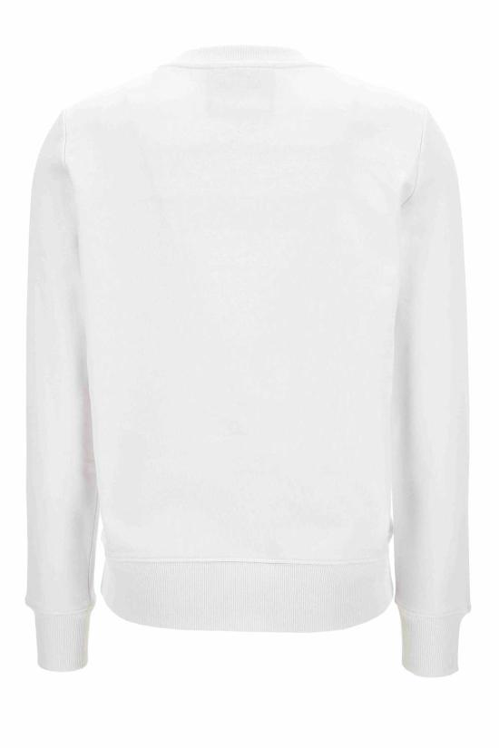  베르사체 스웨터 진 쿠튀르 크루넥 스웨트셔츠 골드 로고 화이트 - VERSACE